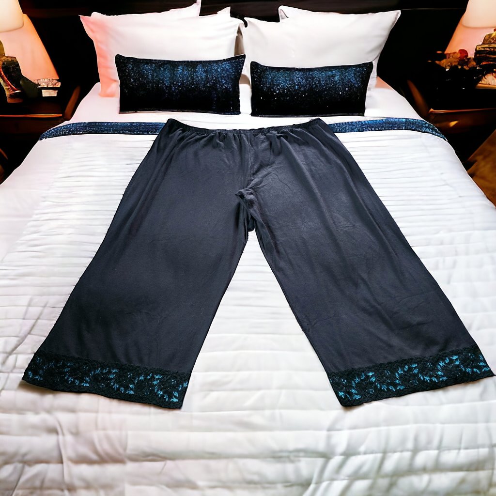 Nwt Hanky Panky ( Xl ) Lace Bottom Pajama Pants